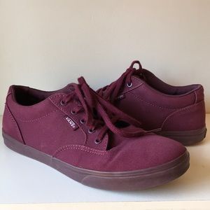 Vans Monochrome purple burgundy lace up sneaker